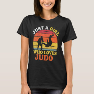 Camiseta Judo Player solo vintage a un Chica que ama a Judo