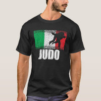Judo Sport Italia Bandera Artista Marcial Italiano