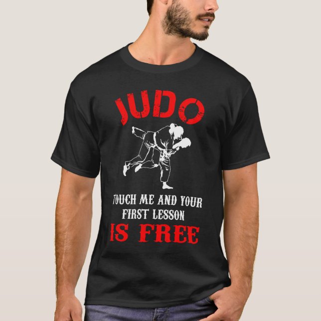 Camiseta Judo Touch Me Y Tu Primera Lección Es Gratuita (Anverso)