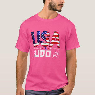 Camiseta Judo USA Team Sport Bandera de Estados Unidos Patr