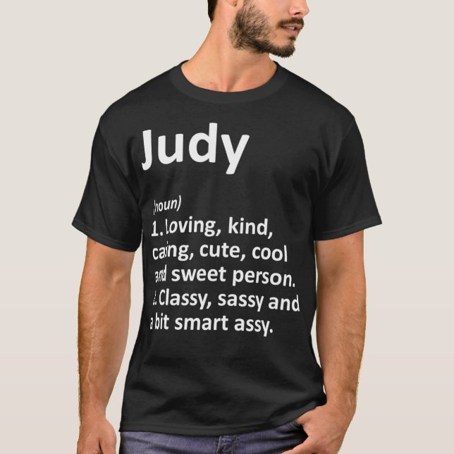 Camiseta JUDY Definition Personalized Name Funny Birthday (Anverso)