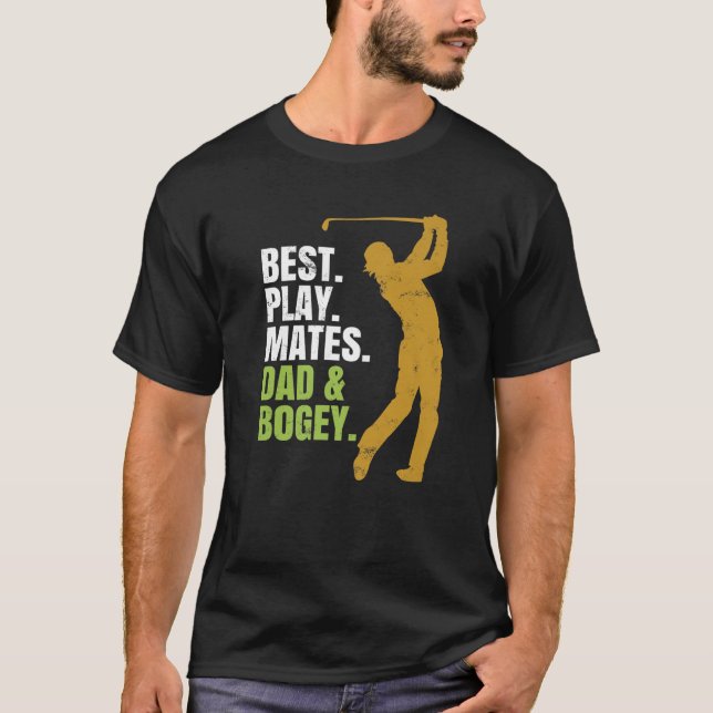 Camiseta Juega al golf. Los mejores compañeros de juego. Pa (Anverso)