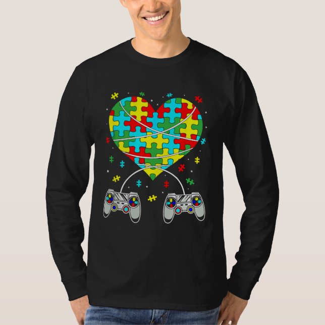 Camiseta Juega Autismo Juega Autismo Conciencia Mes Día Hom (Anverso)