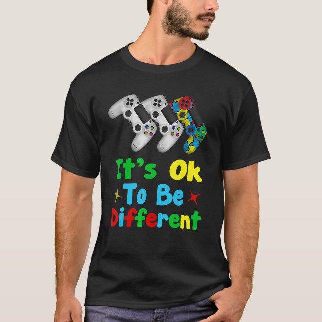 Camiseta Juega Autismo masculino Juego Autismo Conciencia M (Anverso)