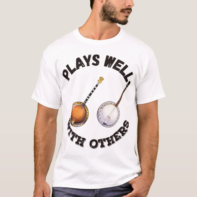 Camiseta Juega bien con los demás - Banjos (Anverso)