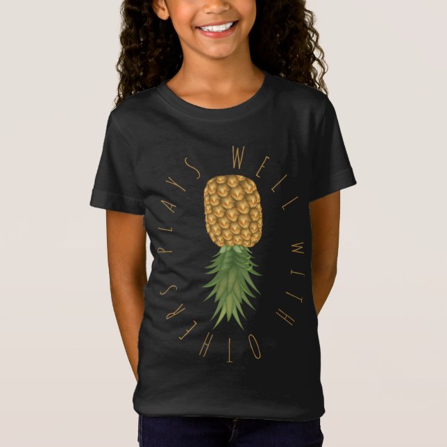 Camiseta Juega Bien Con Otros Pineapple Hawai Al revés (Anverso)