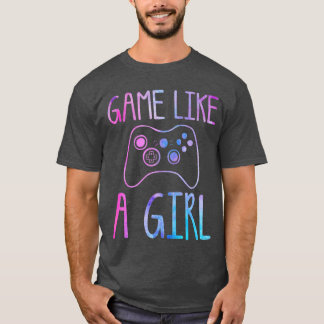 Camiseta JUEGA COMO UNA CHICA Controlador de videojuego ret