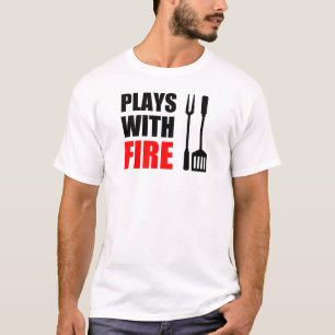 Camiseta Juega Con Grill De Incendios