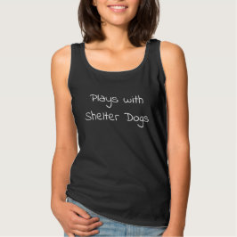 Camiseta Juega con perros refugio oscuro