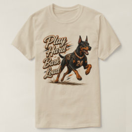 Camiseta Juega Duro Ladra Fuerte Fútbol Doberman