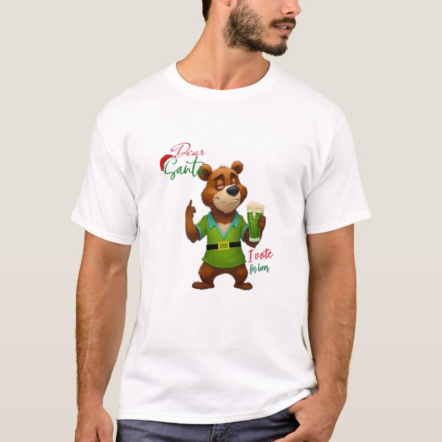 Camiseta Juega en palabras oso y oso graciosos Navidades Sa (Anverso)