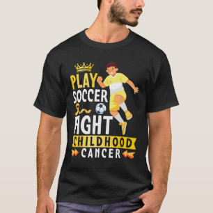 Camiseta Juega Fútbol Lucha Contra El Cáncer Infantil Cinta