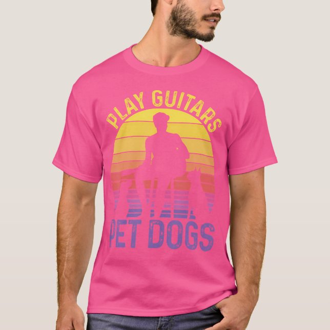 Camiseta Juega Guitars Con Guitarra De Perros (Anverso)