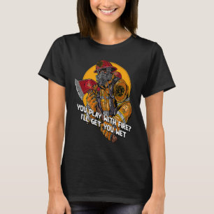 Camiseta Juegas Con Fuego Adulto Disparador De Humor Mal To