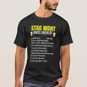 Camiseta Juego 1 de tramas de lista de comprobación de Stag