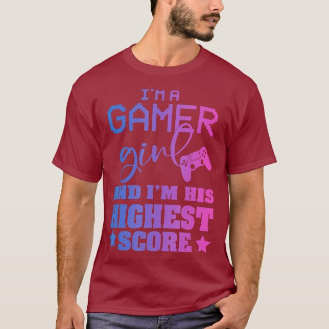 Camiseta JUEGO 365 Soy Un Chica Jugador, Soy Su Puntuación  (Anverso)
