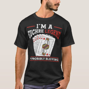Camiseta Juego a la tarjeta Euchre Jugador Euchre Poker Euc