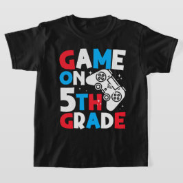 Camiseta Juego Activado Cumpleaños Divertido Niño de 5º Gra