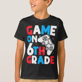 Camiseta Juego Activado Cumpleaños Divertido Niño de 6º Gra
