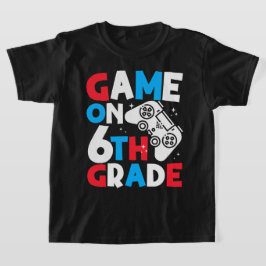 Camiseta Juego Activado Cumpleaños Divertido Niño de 6º Gra