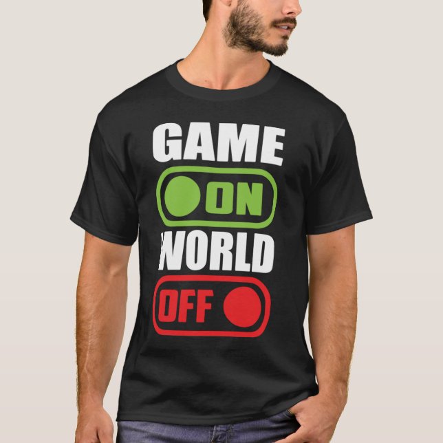 Camiseta Juego activado, Mundo Libre - Gracioso videojugado (Anverso)