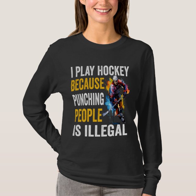 Camiseta Juego Al Hockey De Campo Diciendo Divertido Entren (Anverso)