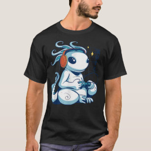 Camiseta Juego Axolotl Arte Japonés Axolotl Jugando Video