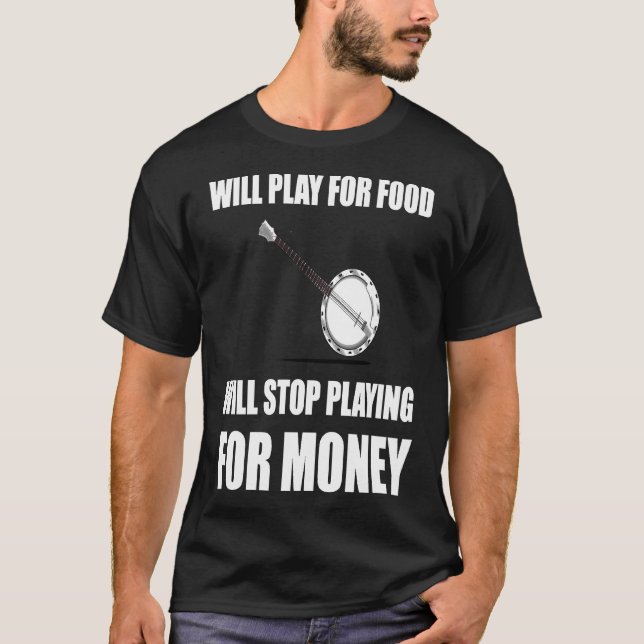 Camiseta Juego Banjo Para Comer, Detengan Dinero (Anverso)