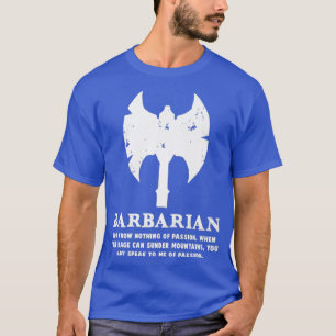 Camiseta Juego bárbaro D20 Dice Dragones de mazmorra