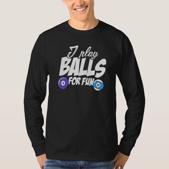 Camiseta Juego Bolas Para Fun Billard Player Snooker Pool B (Anverso)