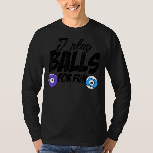 Camiseta Juego Bolas Para Fun Billard Player Snooker Pool B (Anverso)