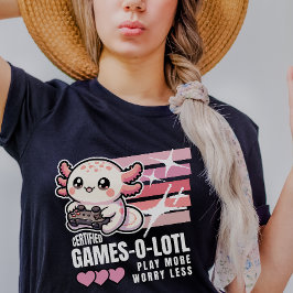 Camiseta Juego certificado-o-lol Cute Axolotl Gaming