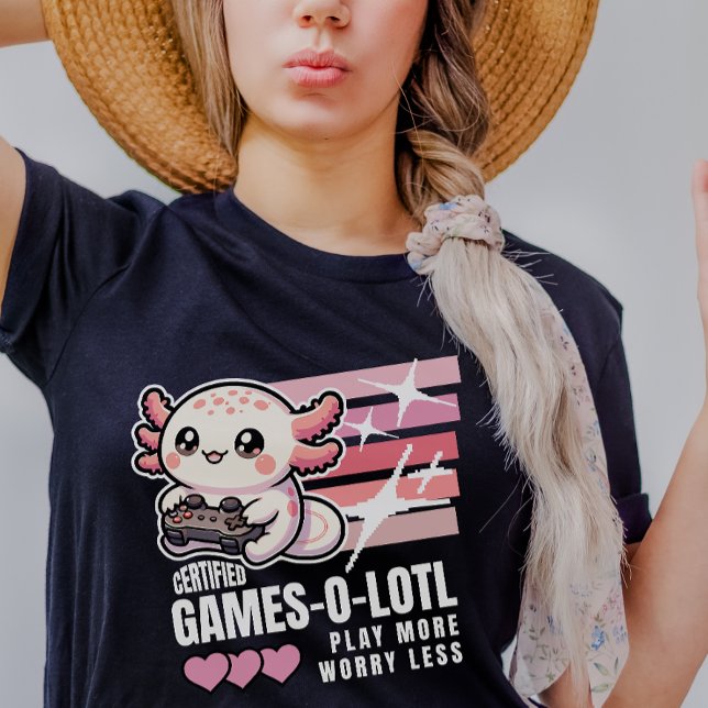 Camiseta Juego certificado-o-lol Cute Axolotl Gaming (Subido por el creador)