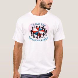Camiseta Juego Clásico de Paracaídas Patio de Recreo Dibujo