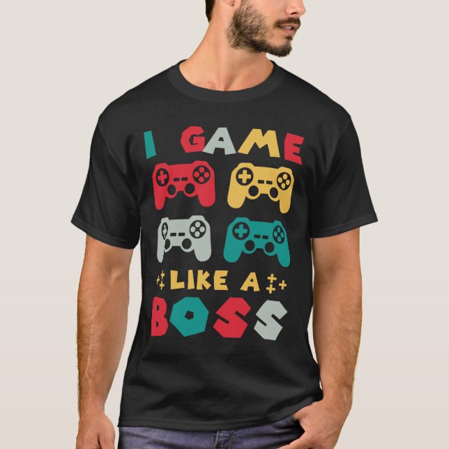 Camiseta Juego Como Un Controlador De Nerd De Juego De Boss (Anverso)