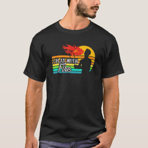 Camiseta Juego Con Fuego Vintage Comer Retro Fire Ea