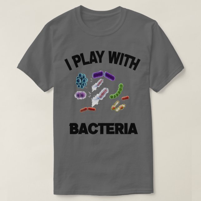 Camiseta juego con las bacterias 5 1 (Diseño del anverso)