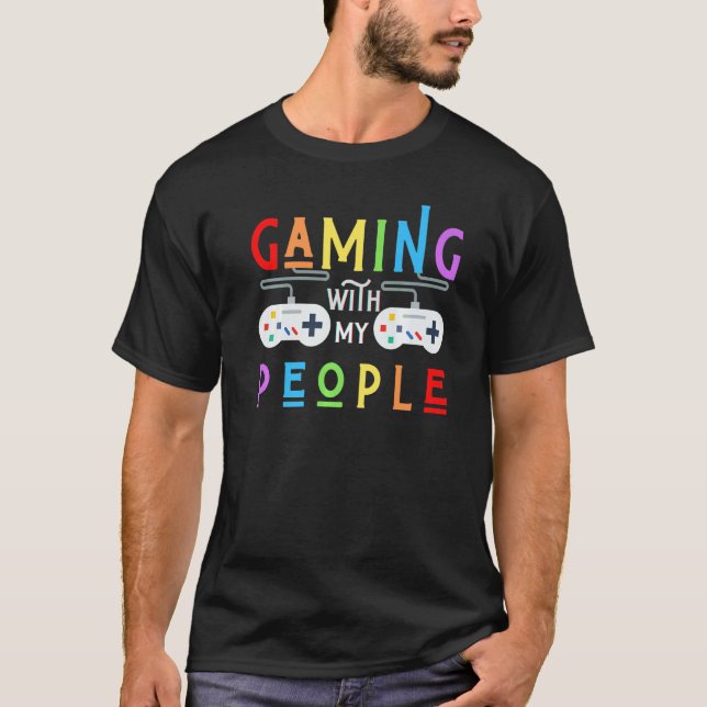 Camiseta Juego Con Mi Gente Juego De Videojuegos Hombres Mu (Anverso)