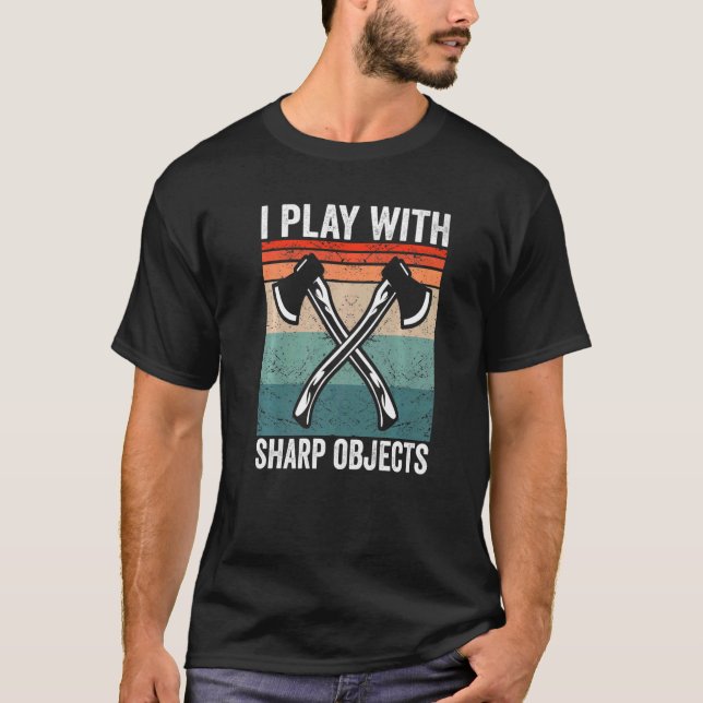 Camiseta Juego con objetos cortantes Hatchet Ax Throwing (Anverso)