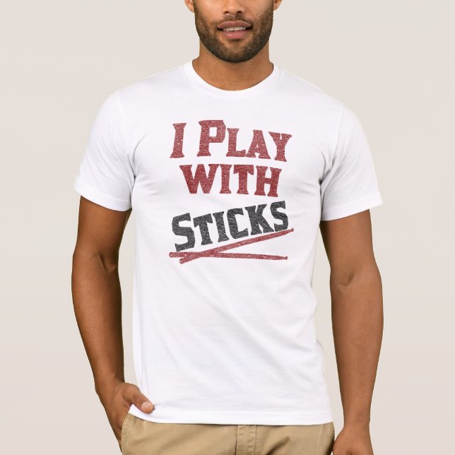 Camiseta Juego con Sticks Funny Percussion Drumline (Anverso)