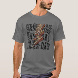 Camiseta Juego Day Fútbol Leopard Lightning Bolt