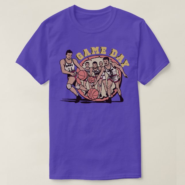 Camiseta Juego Day Vintage Baloncesto (Diseño del anverso)