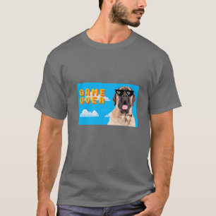 Camiseta Juego de 8 bits sobre mastiff