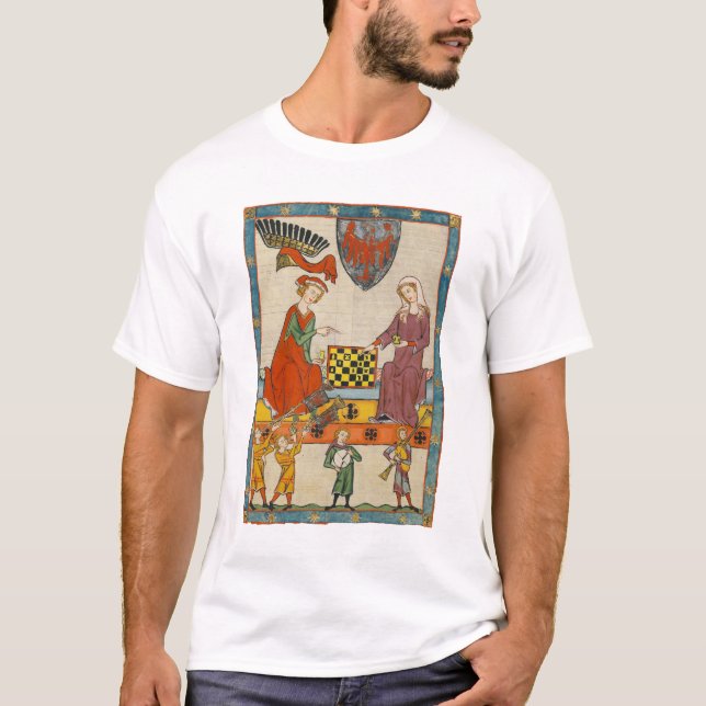 Camiseta Juego de Ajedrez Codex Manesse siglo XIV (Anverso)