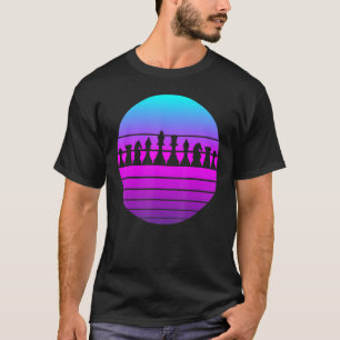 Camiseta Juego de ajedrez Pieces Jugador de ajedrez Retro V