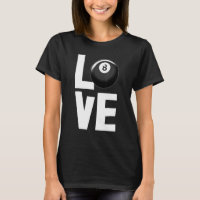 Juego De Amor S Billiards Player Tees Men Game
