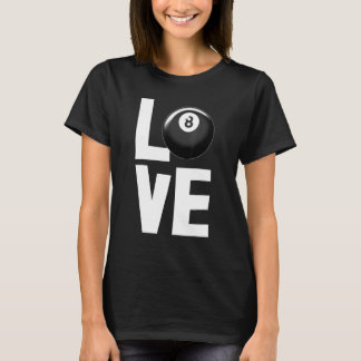 Camiseta Juego De Amor S Billiards Player Tees Men Game