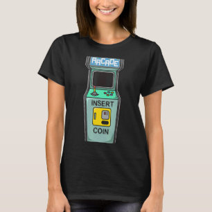 Camiseta Juego de Arcade Jugador Retro Inserta Moneda