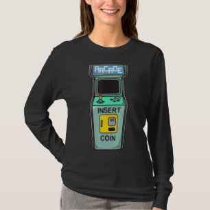 Camiseta Juego de Arcade Jugador Retro Inserta Moneda