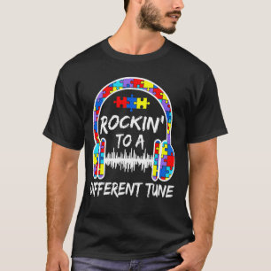 Camiseta Juego De Autismo Rocando A Una Tune Diferente Para